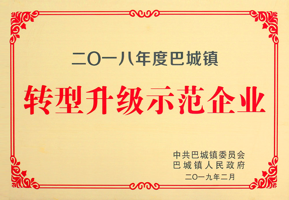 2018巴城鎮升級示范企業